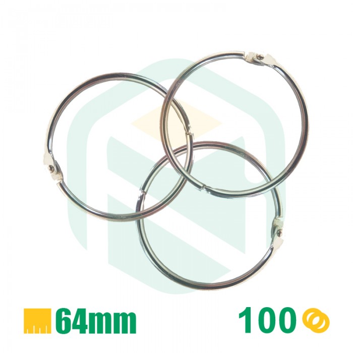 Argolas Articuladas 64mm - 100 Unid.