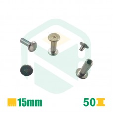 Parafusos para encadernação, 15mm - 50 Unid.