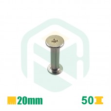 Parafusos para encadernação, 20mm - 50 Unid.
