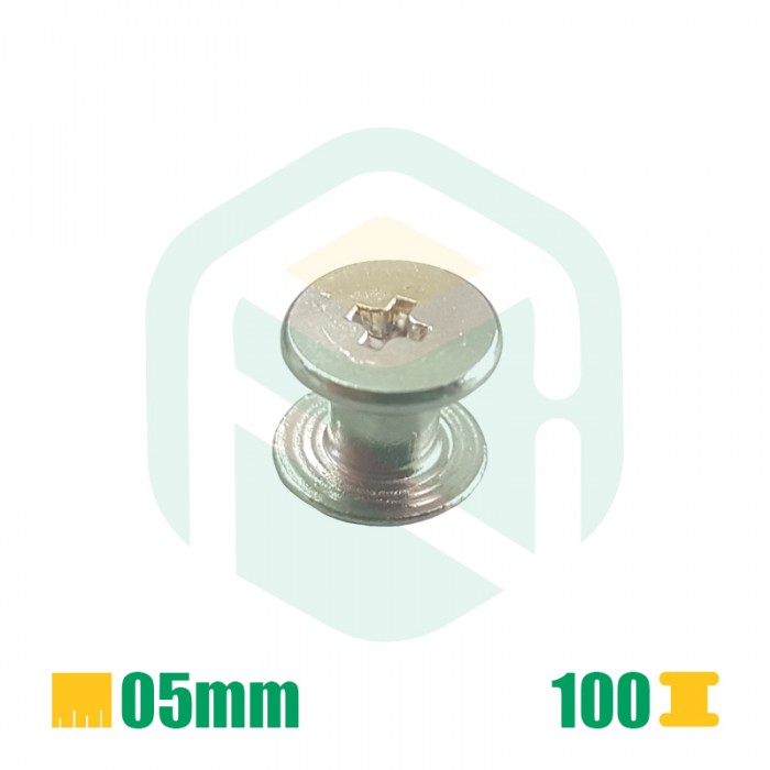 Parafusos para encadernação, 5mm - 100 Unid.